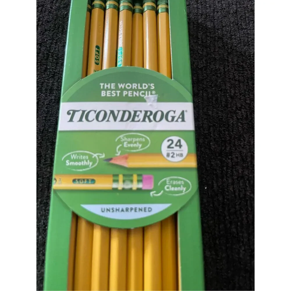 New Ticonderoga Kids Yellow Wood-Cased Pencils 24 Count